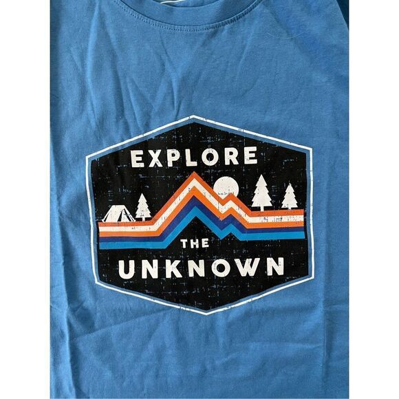 NWT! Mountain Warehouse Blue Explore The Unknown Organic Cotton Tee Large - Picture 4 of 5